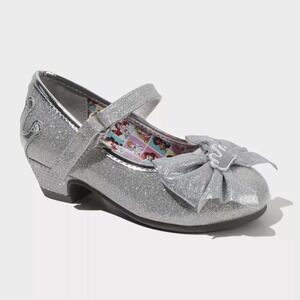 Toddler Girls Disney Mary Jane Heels Silver Size 9T New With Tags